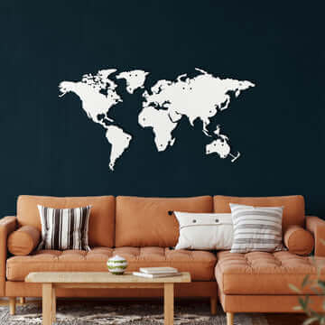 7 Ways To Style Your Walls With World Map Wall Decor - Illustrated Guide | Dekadron