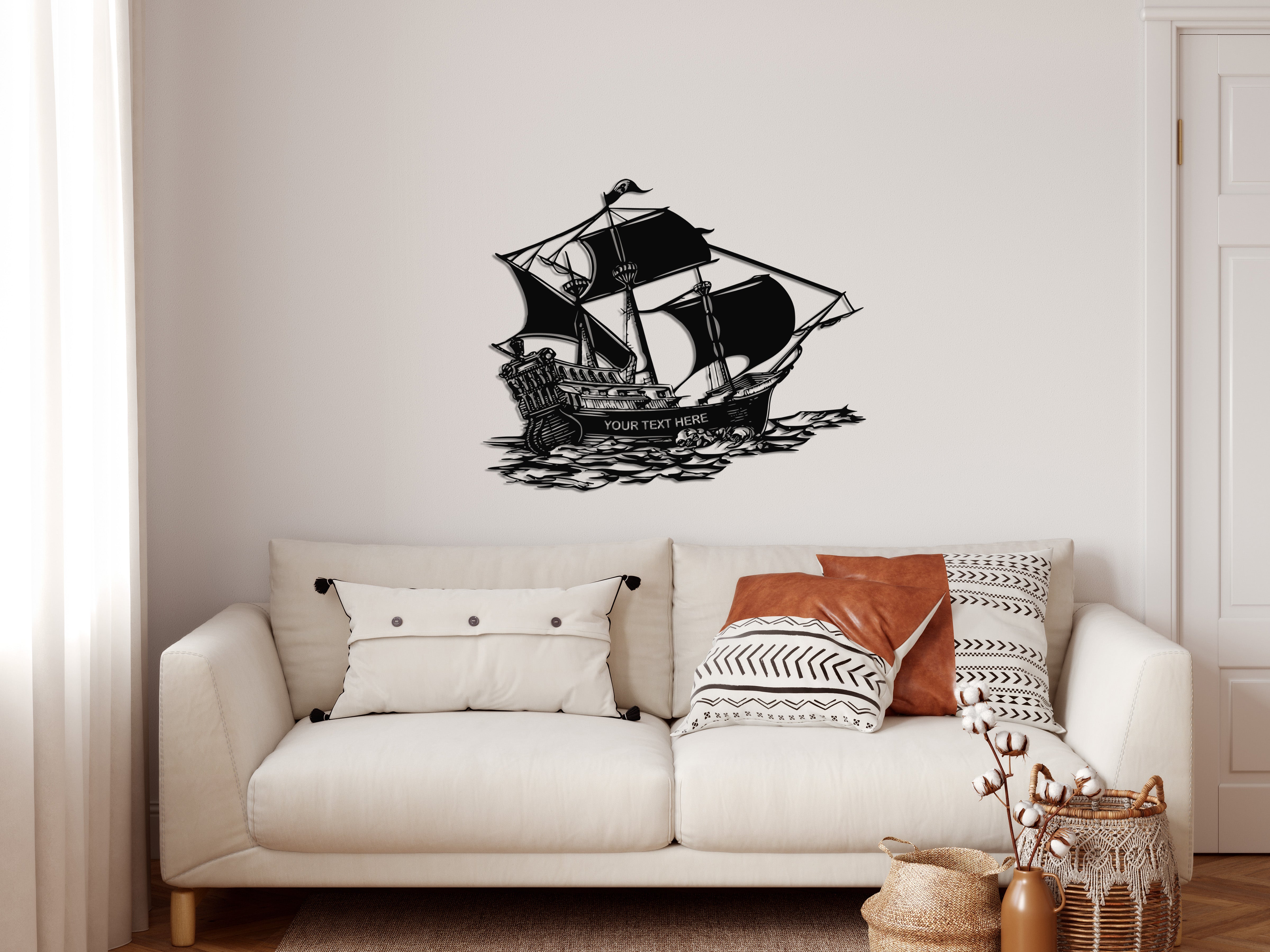 Personalized Pirate Ship Metal Wall Art – Dekadron