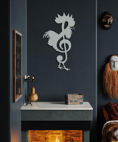 Rooster Logo Metal Wall Art