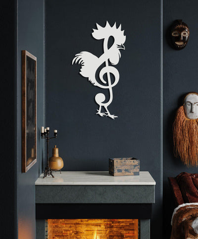 Rooster Logo Metal Wall Art