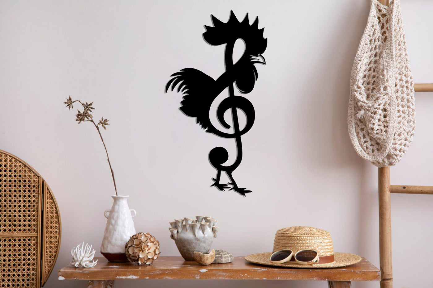 Rooster Logo Metal Wall Art