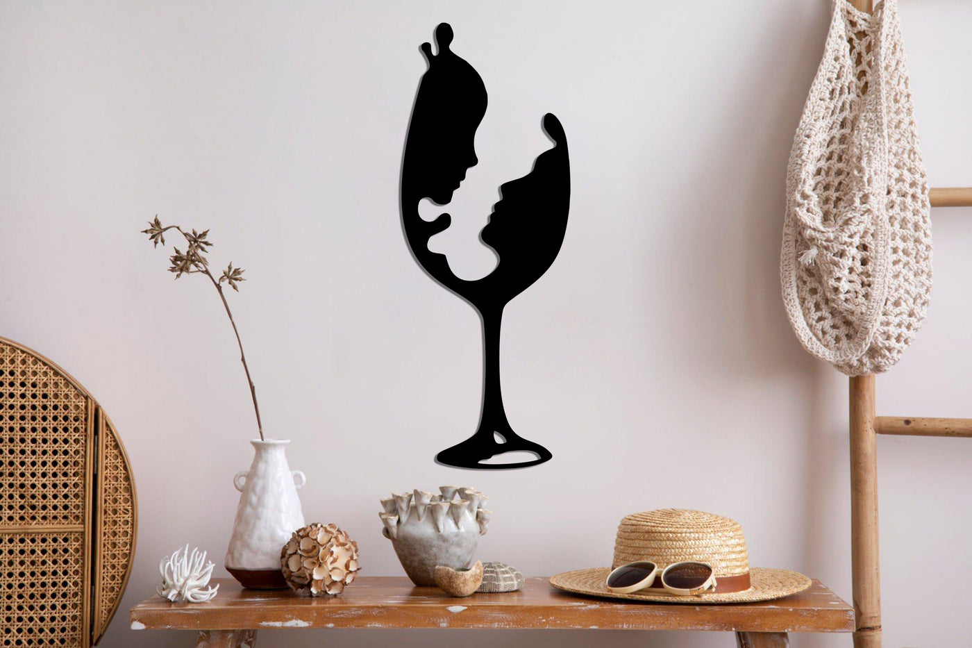 Gentleman  Lady Wine Metal Wall Art