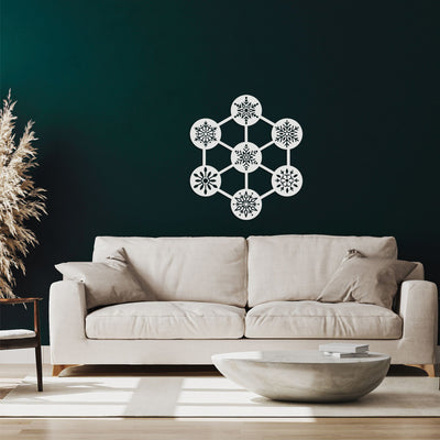 Snow Molecule Metal Wall Art