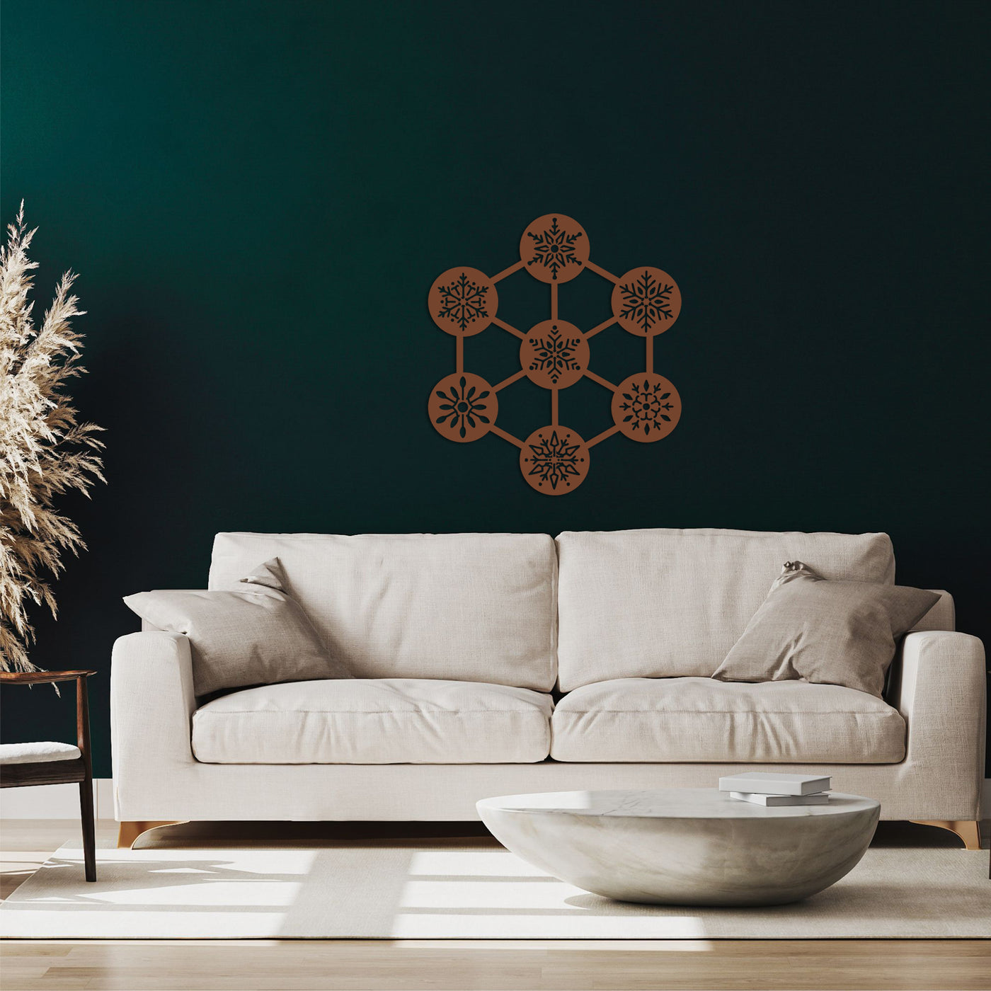 Snow Molecule Metal Wall Art