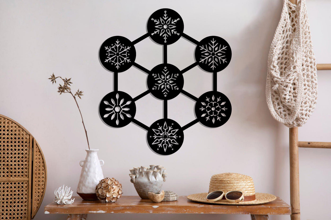 Snow Molecule Metal Wall Art