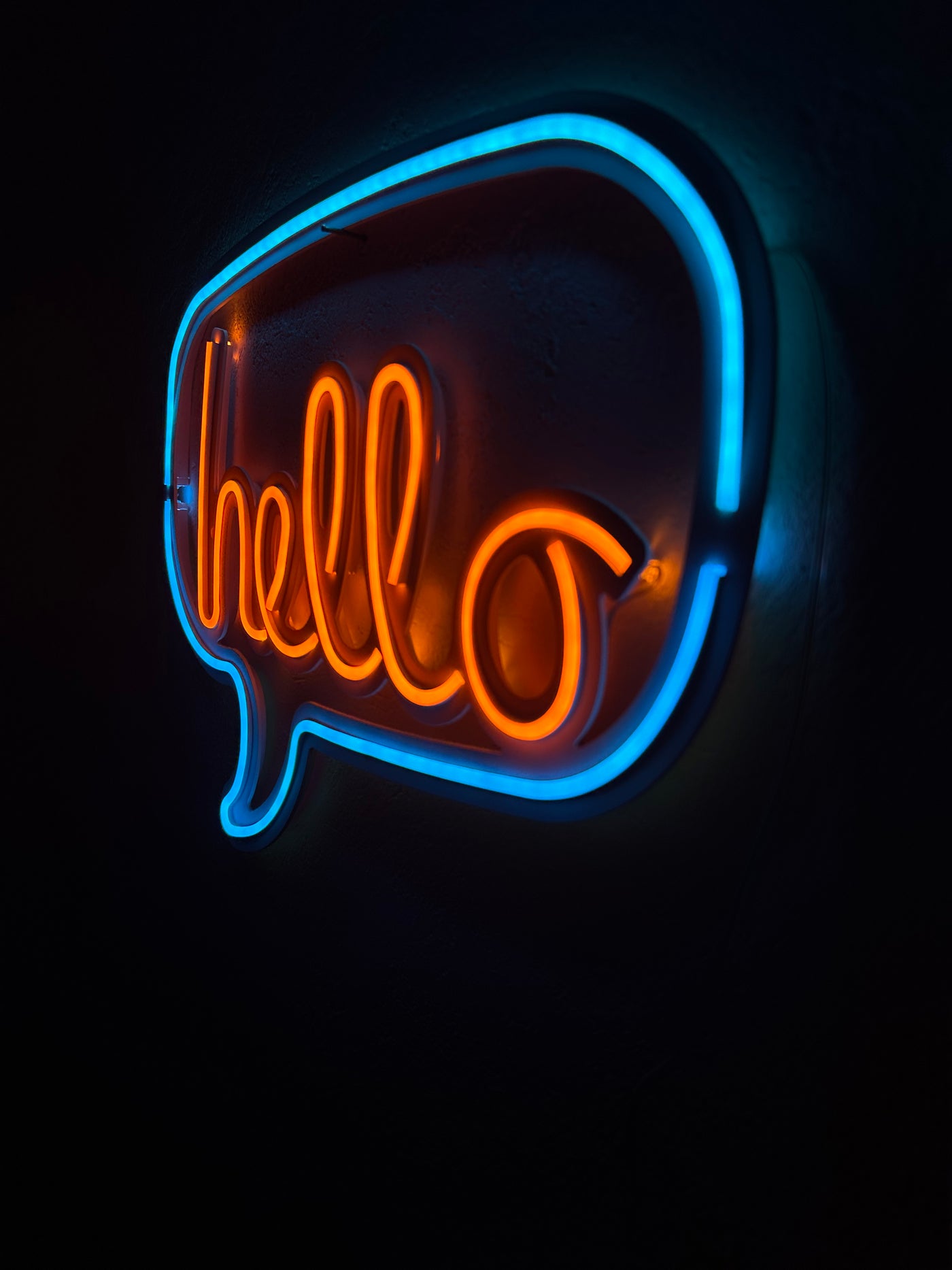 Hello Neon Metal Sign, Neon Wall Decor