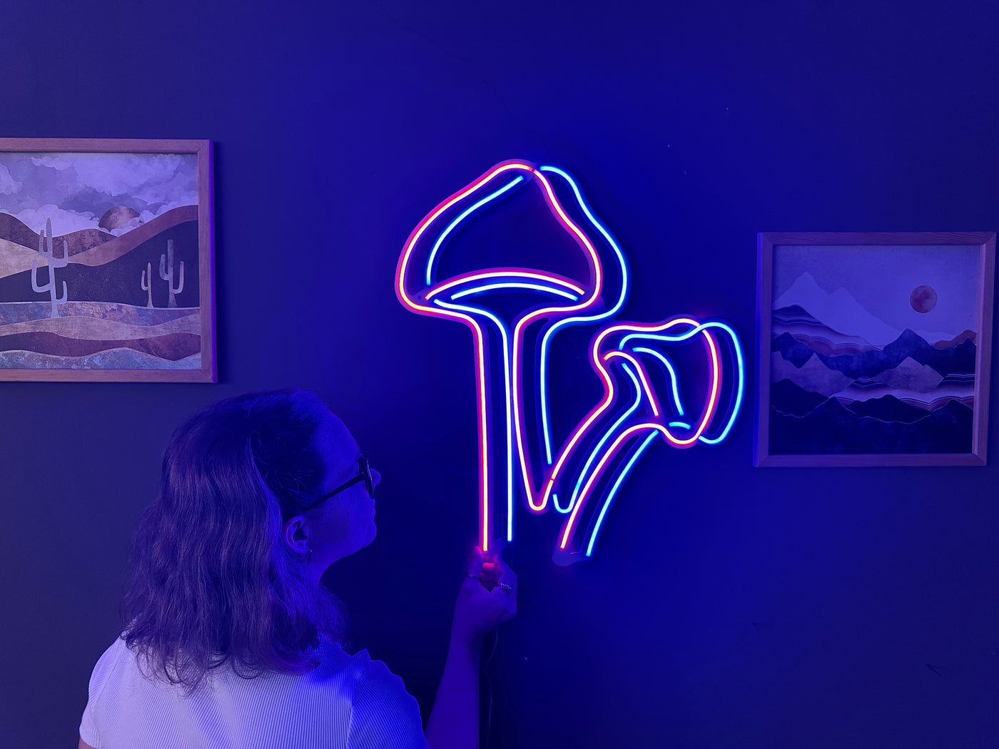 Mushroom Neon Sign, Neon Wall Art