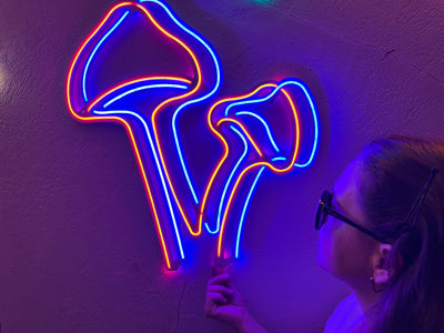 Mushroom Neon Sign, Neon Wall Art