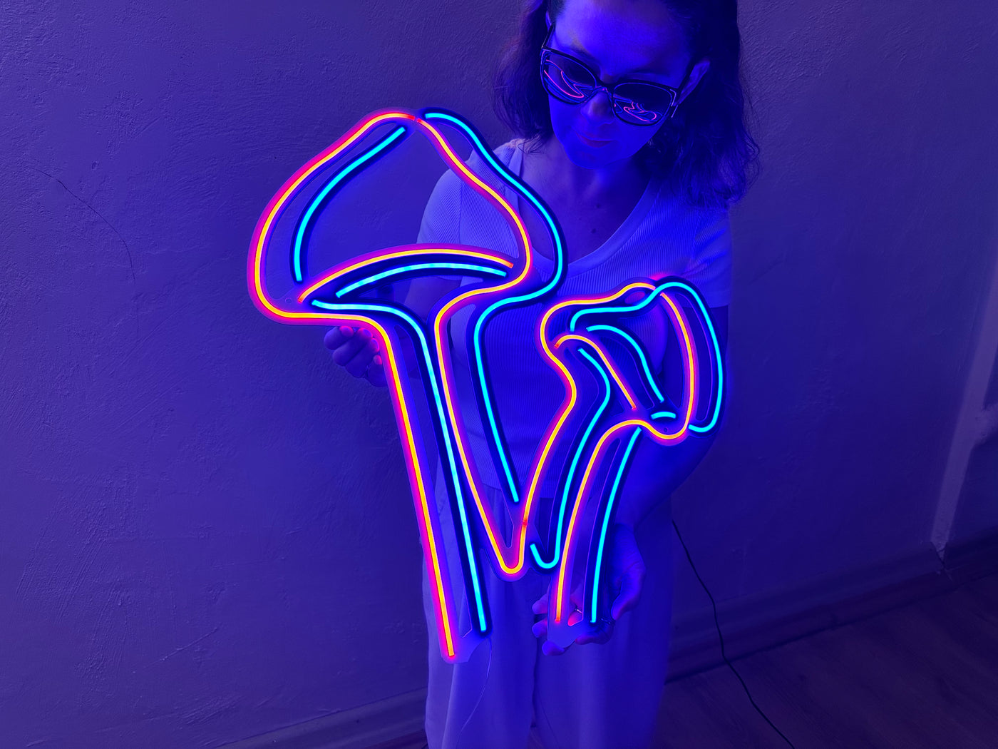 Mushroom Neon Sign, Neon Wall Art