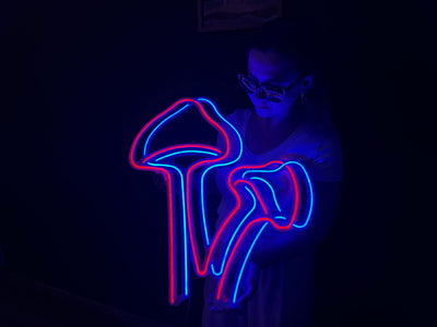 Mushroom Neon Sign, Neon Wall Art