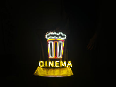 Cinema Neon Metal Wall Art, Neon Sign