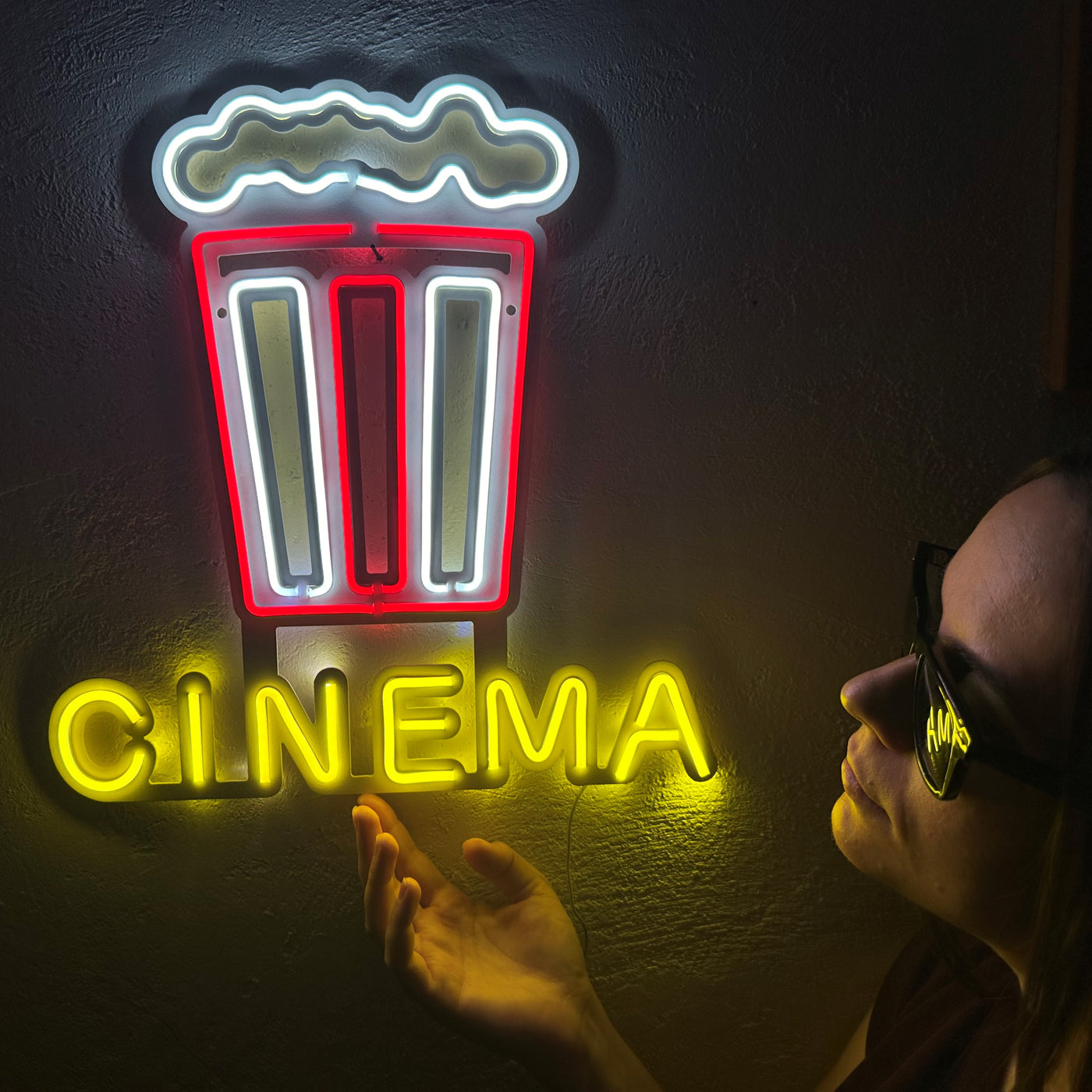 Cinema Neon Metal Wall Art, Neon Sign