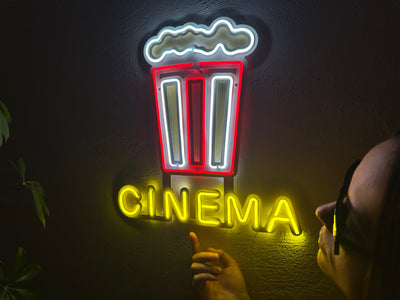 Cinema Neon Metal Wall Art, Neon Sign