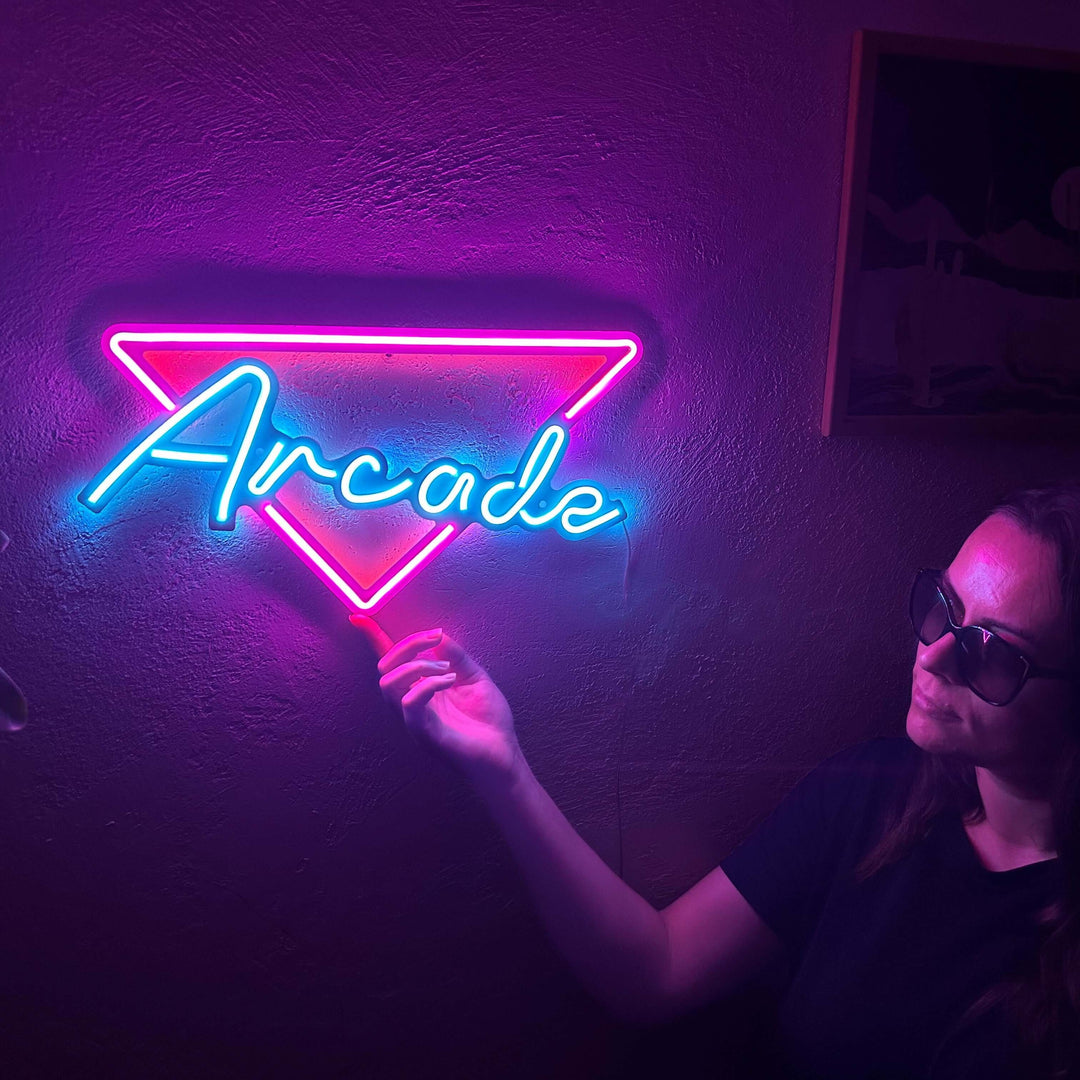 Arcade Neon Metal Sign - Neon Signs available at Dekadron for $99.00