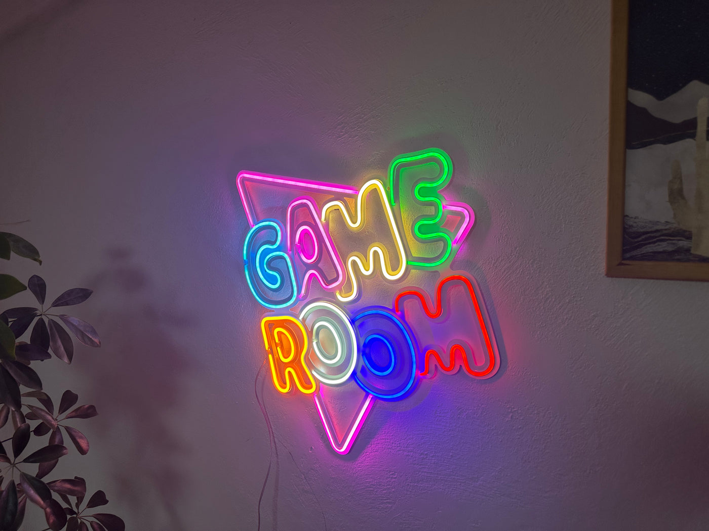 Game Room Neon Metal Sign