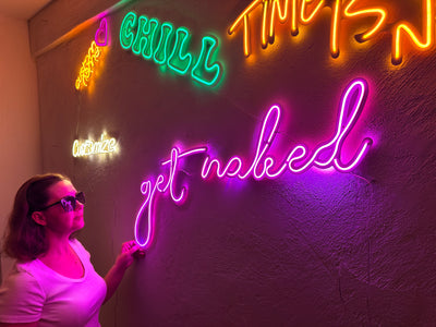 Get Naked Neon Metal Sign