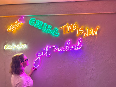 Get Naked Neon Metal Sign