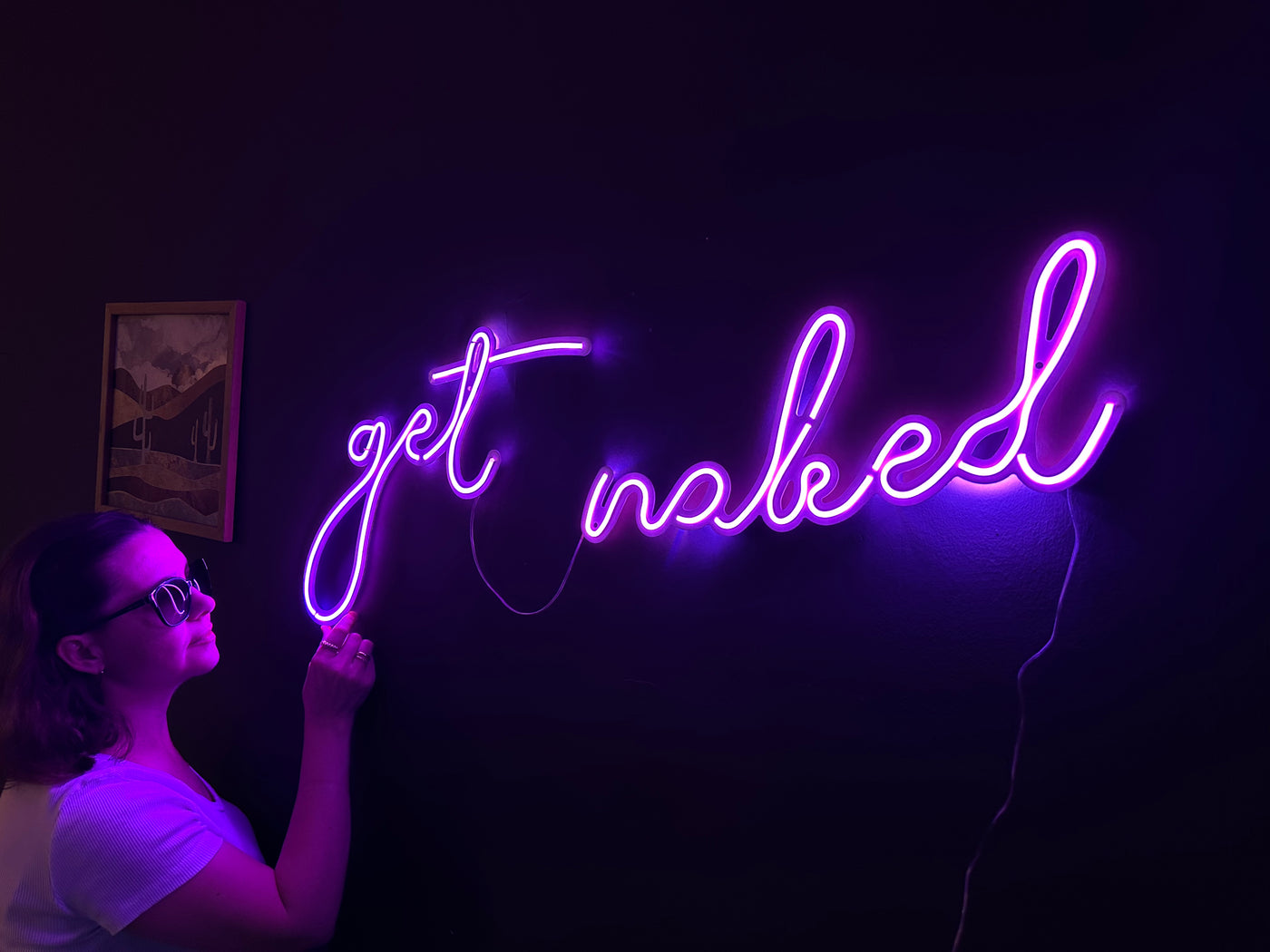 Get Naked Neon Metal Sign