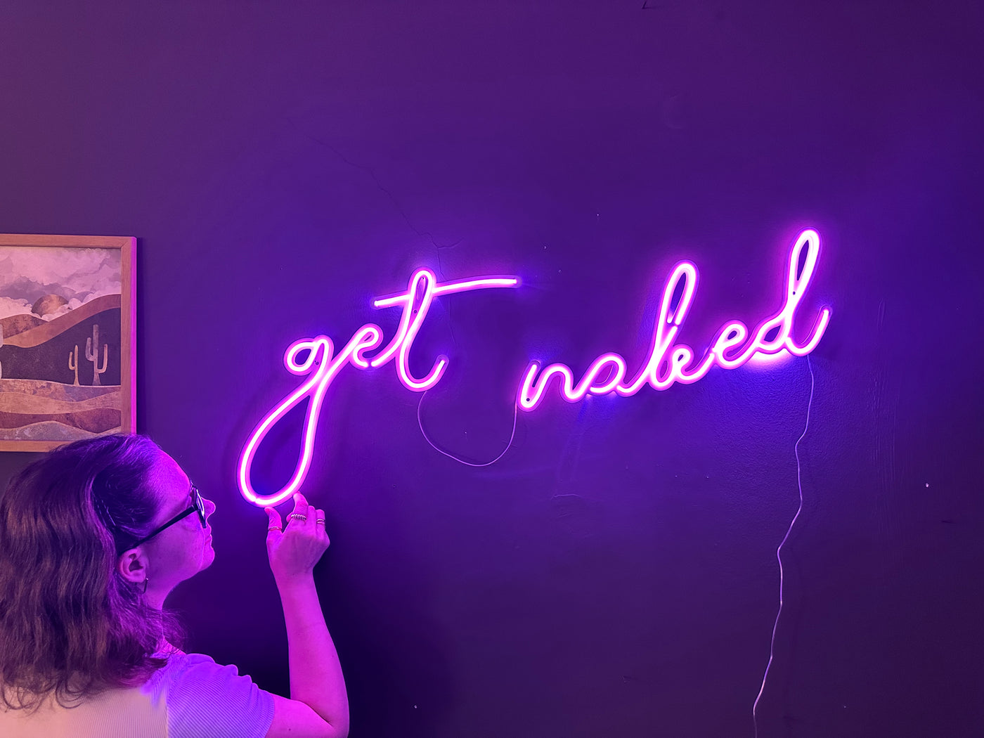 Get Naked Neon Metal Sign