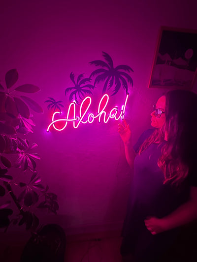 Aloha Neon Metal Sign