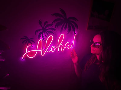 Aloha Neon Metal Sign