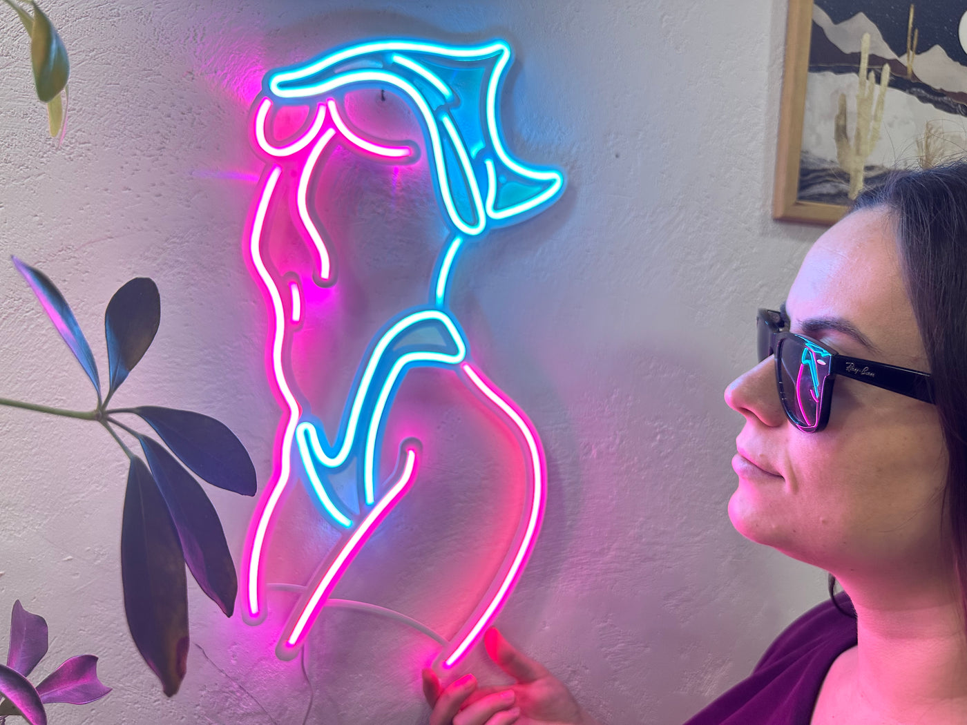 Femme Fatale Neon Metal Sign