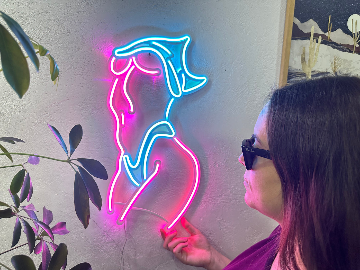 Femme Fatale Neon Metal Sign