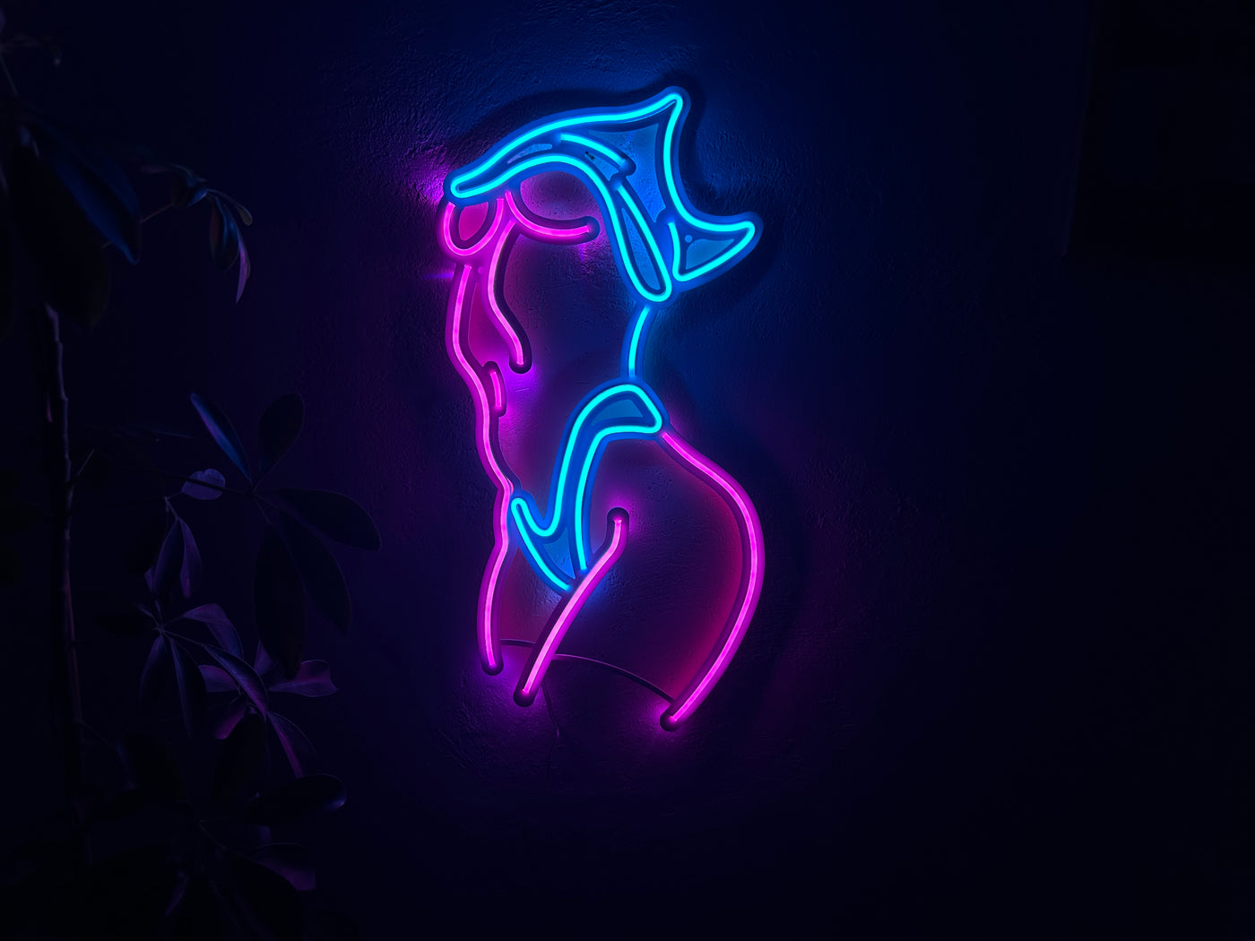 Femme Fatale Neon Metal Sign