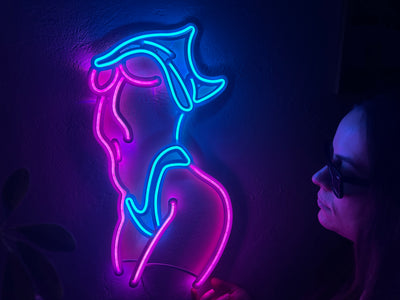 Femme Fatale Neon Metal Sign