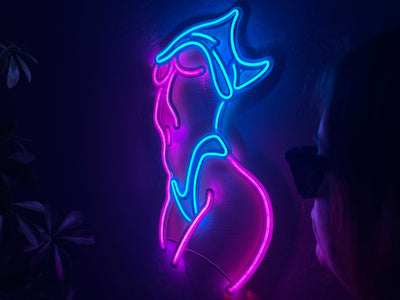 Femme Fatale Neon Metal Sign