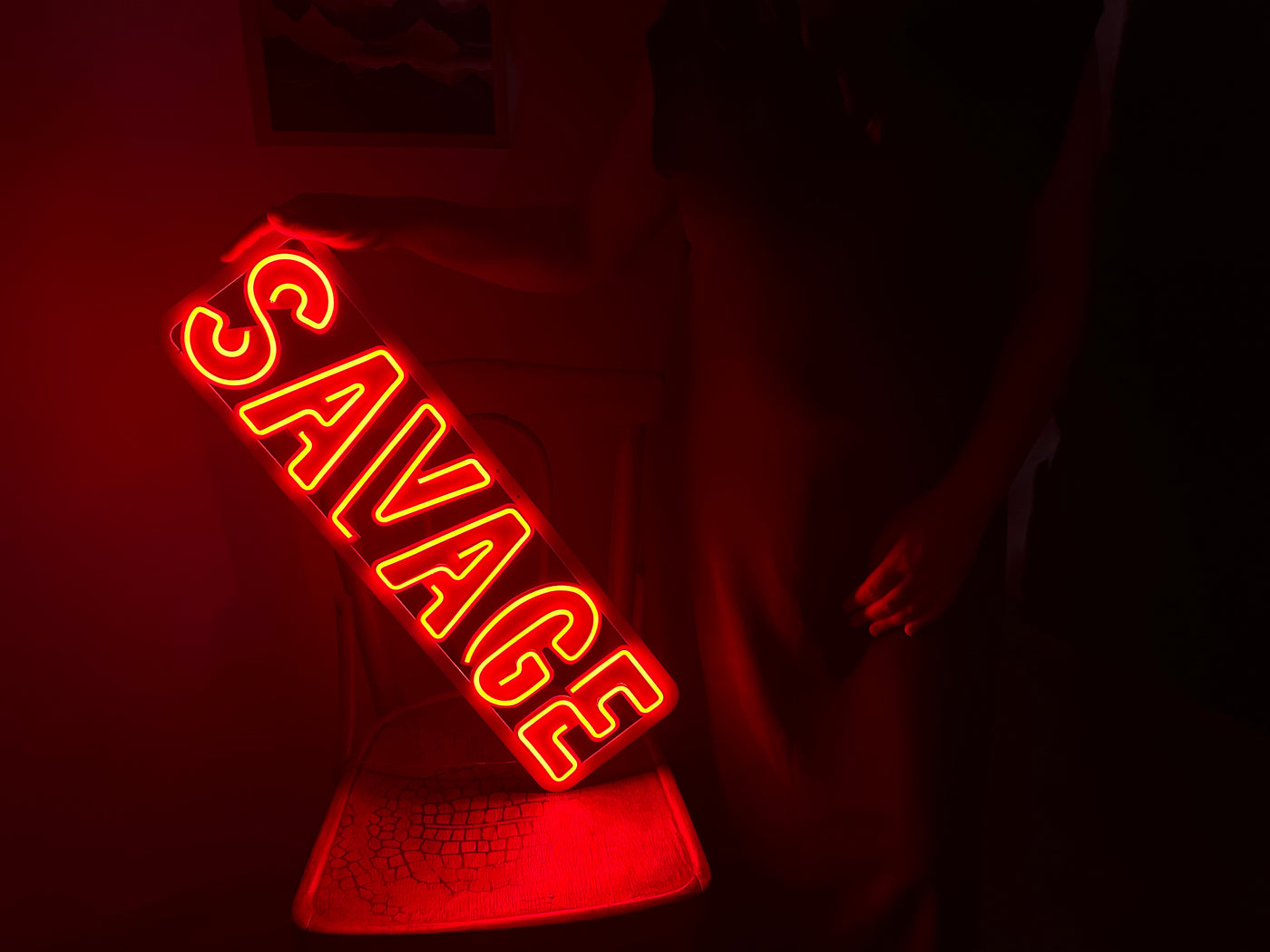 Savage Neon Metal Wall Art