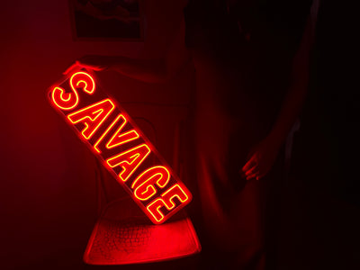 Savage Neon Metal Wall Art