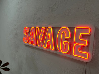 Savage Neon Metal Wall Art