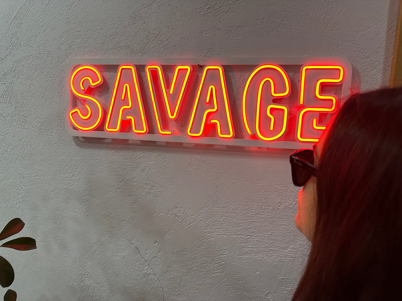 Savage Neon Metal Wall Art