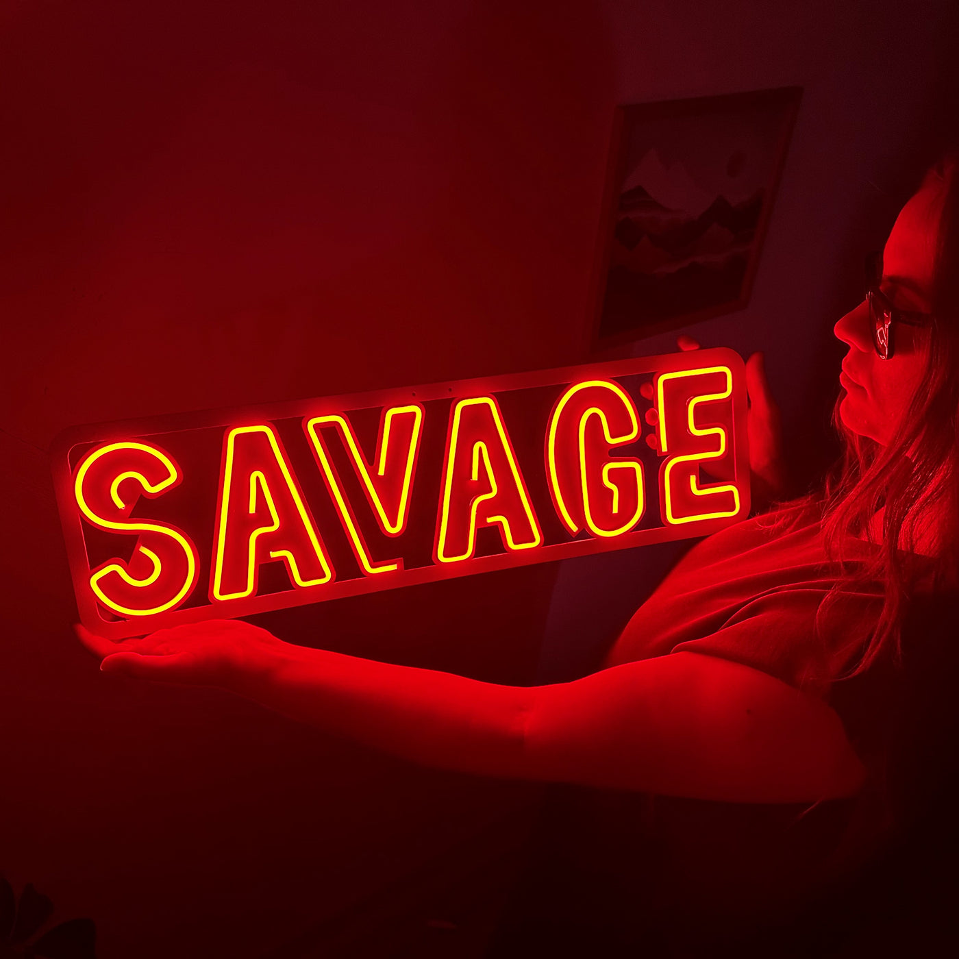 Savage Neon Metal Wall Art