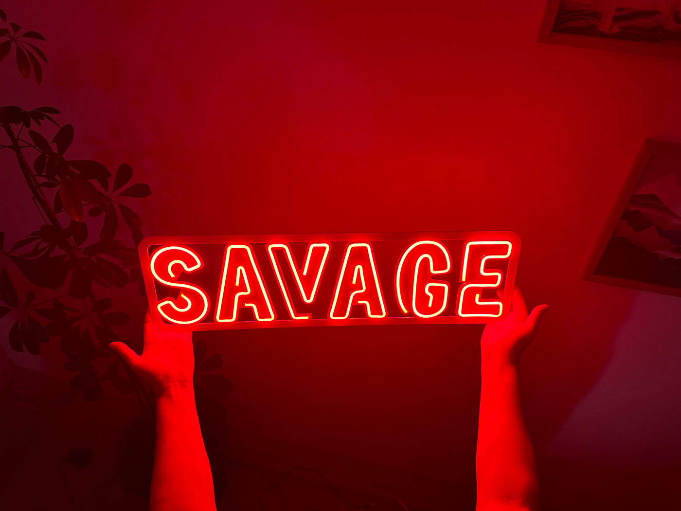 Savage Neon Metal Wall Art