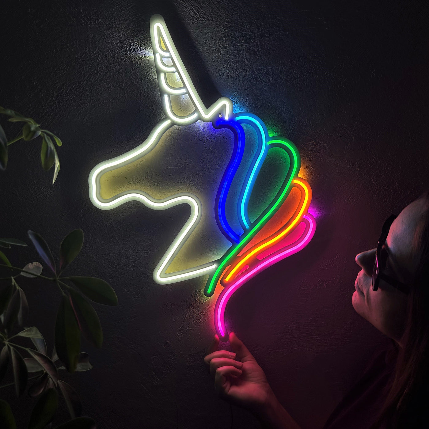 Unicorn Neon Metal Sign