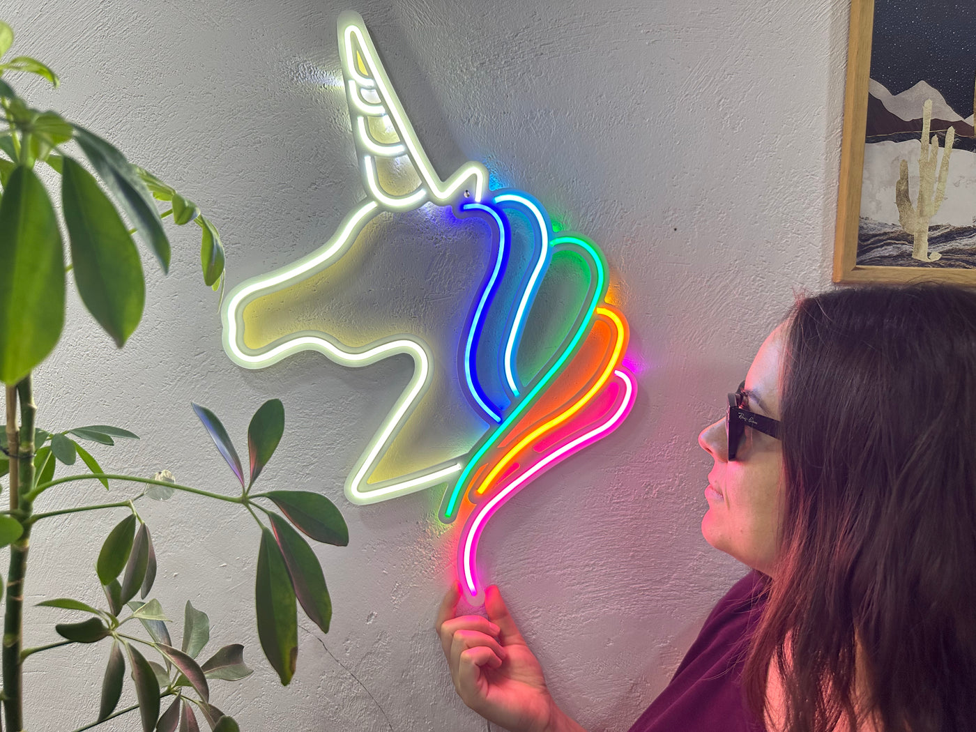 Unicorn Neon Metal Sign