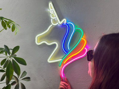 Unicorn Neon Metal Sign