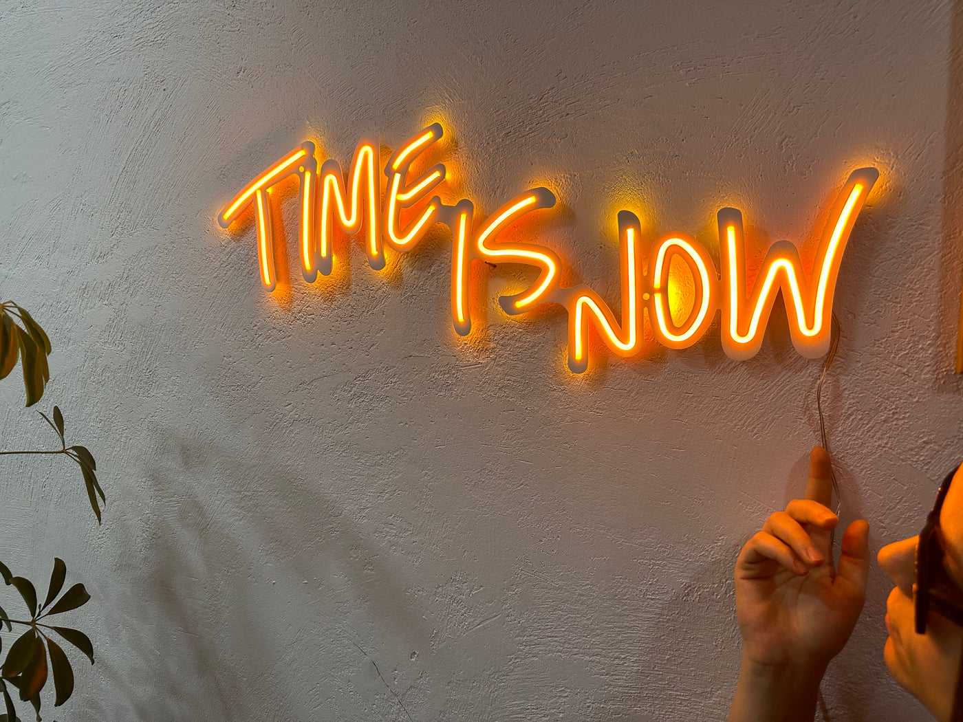 Time is now Neon Metal Sign