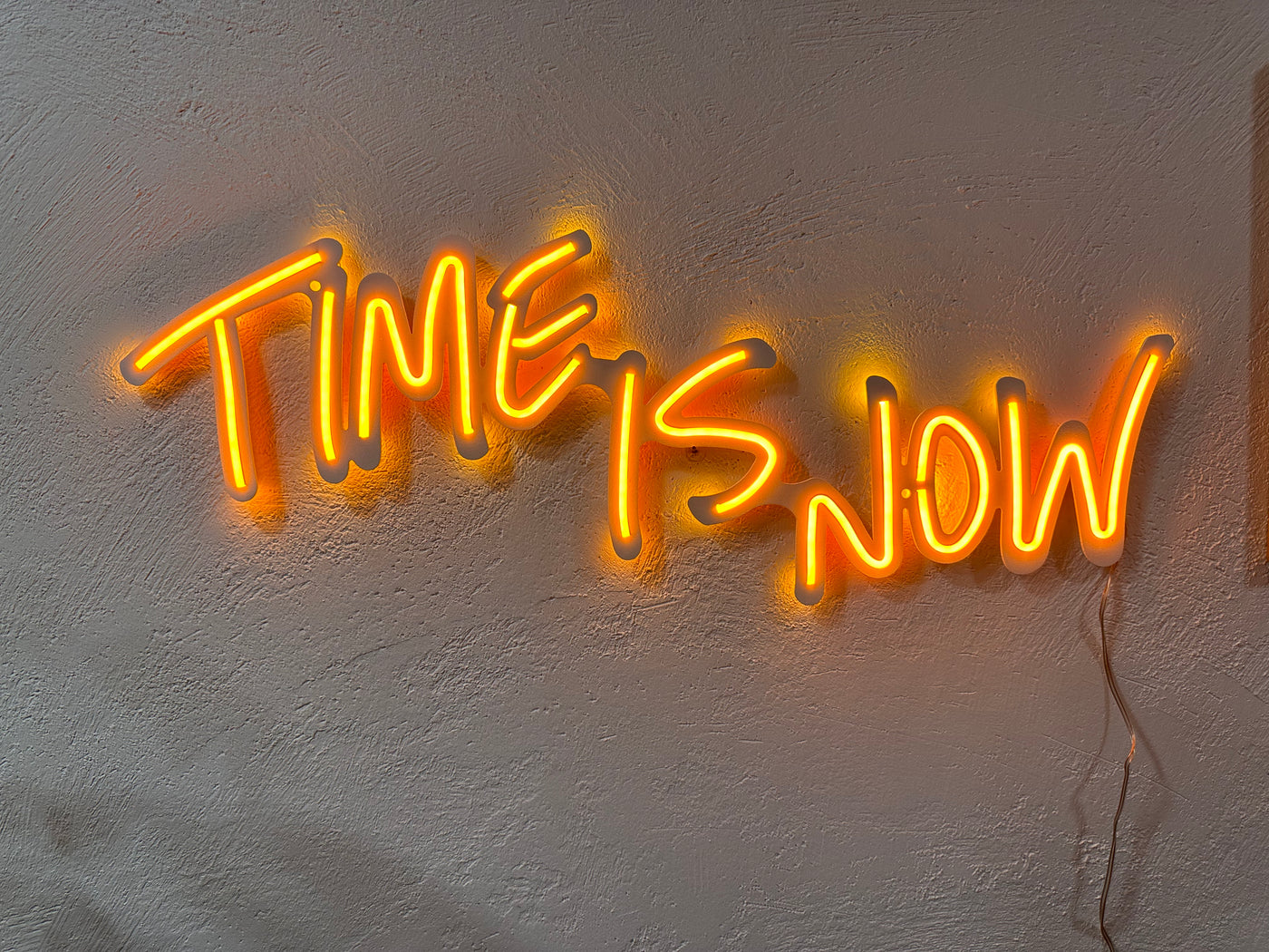 Time is now Neon Metal Sign