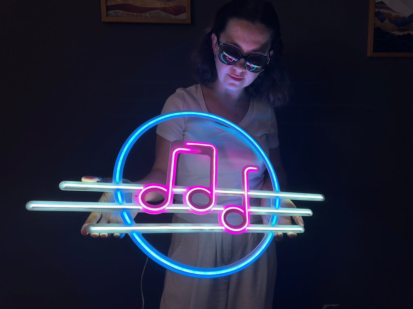 Solfeggio Neon Metal Sign