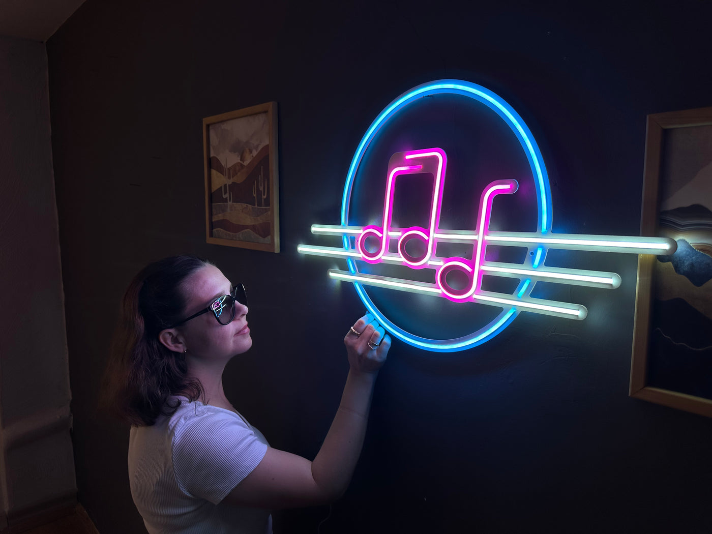 Solfeggio Neon Metal Sign