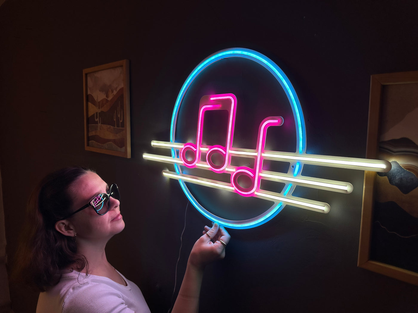 Solfeggio Neon Metal Sign