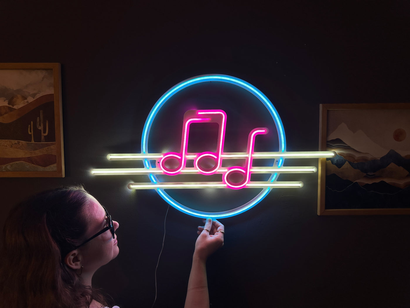 Solfeggio Neon Metal Sign