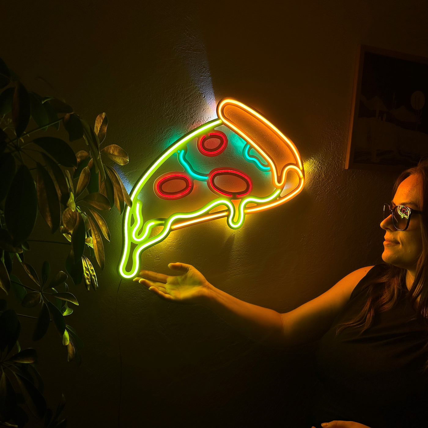 Pizza Neon Metal Sign