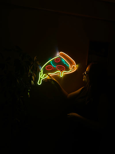 Pizza Neon Metal Sign