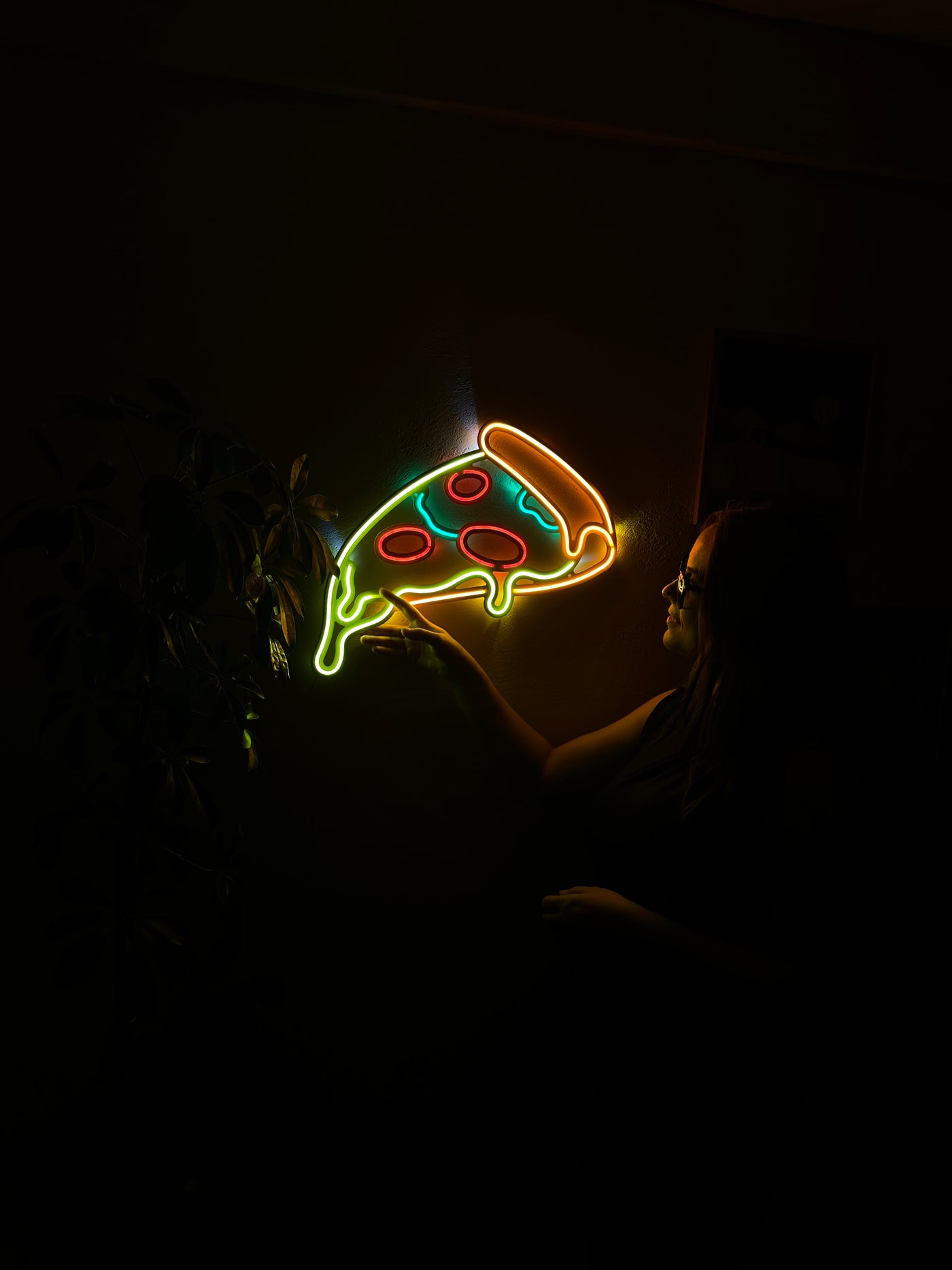 Pizza Neon Metal Sign