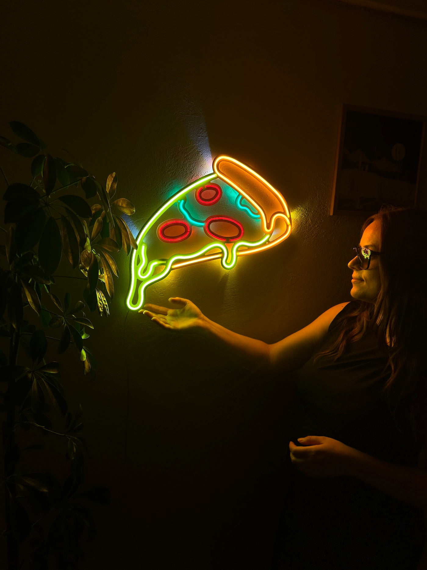 Pizza Neon Metal Sign