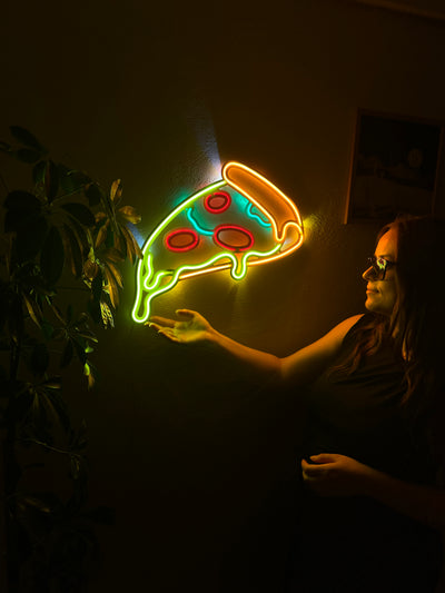 Pizza Neon Metal Sign